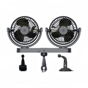 Yuan-904 Aroma Car Cooling Fan in USB Charging Designed