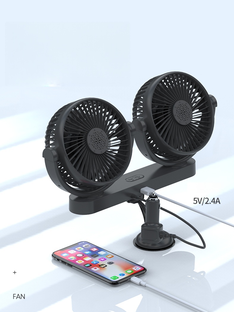 Yuan-904 Aroma Car Cooling Fan in USB Charging Designed - Image 5