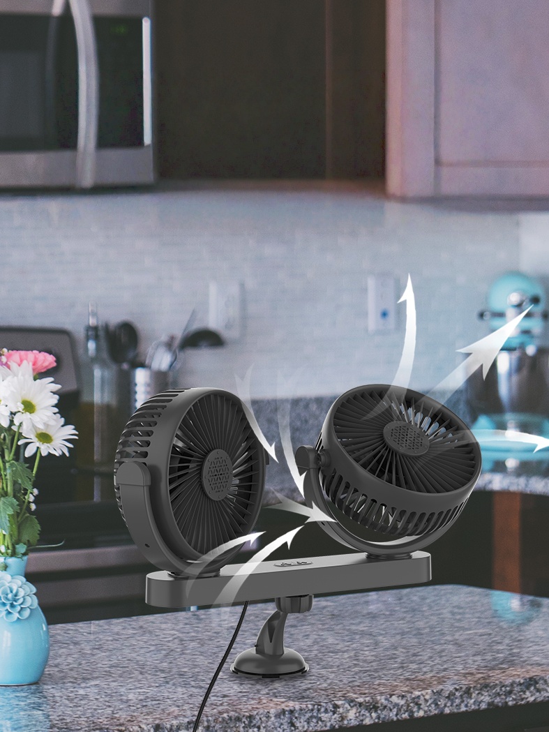Yuan-904 Aroma Car Cooling Fan in USB Charging Designed - Image 3